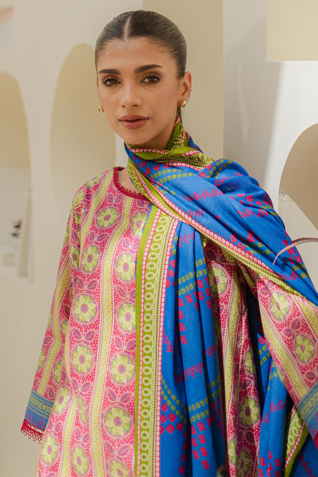 Zellbury | Unstitched 2 Piece Lawn | Shirt Dupatta - 1156 - House Of Hania