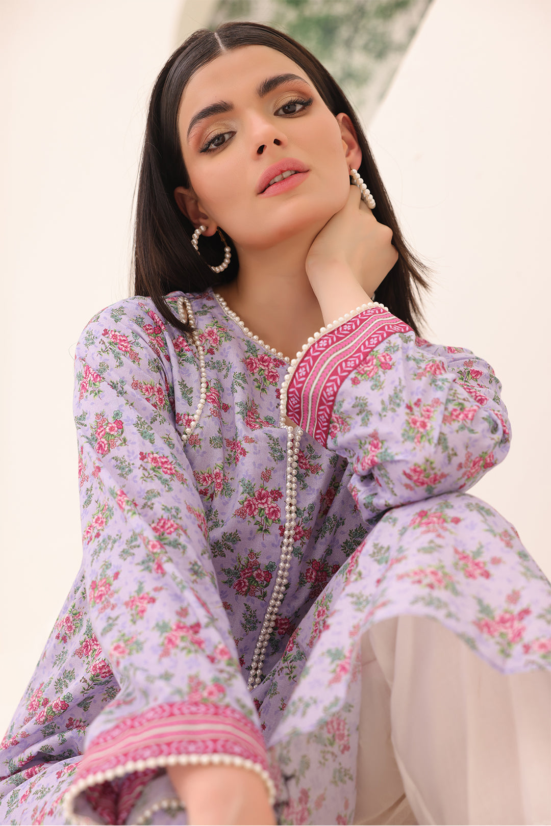 Zellbury | Unstitched 2 Piece Lawn | Shirt Dupatta - 1161 - House Of Hania