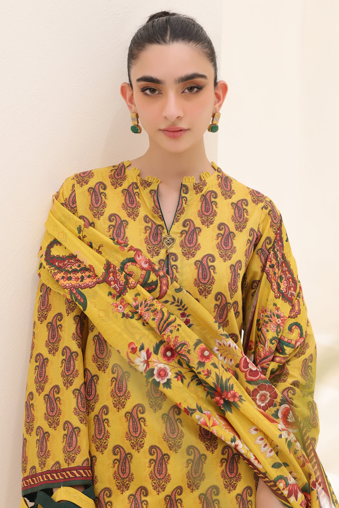 Zellbury | Unstitched 2 Piece Lawn | Shirt Dupatta - 1164 - House Of Hania