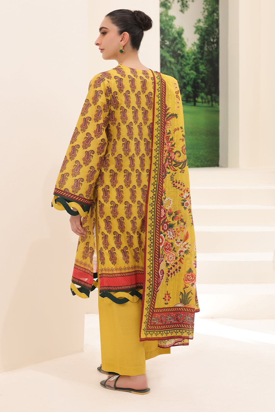 Zellbury | Unstitched 2 Piece Lawn | Shirt Dupatta - 1164 - House Of Hania