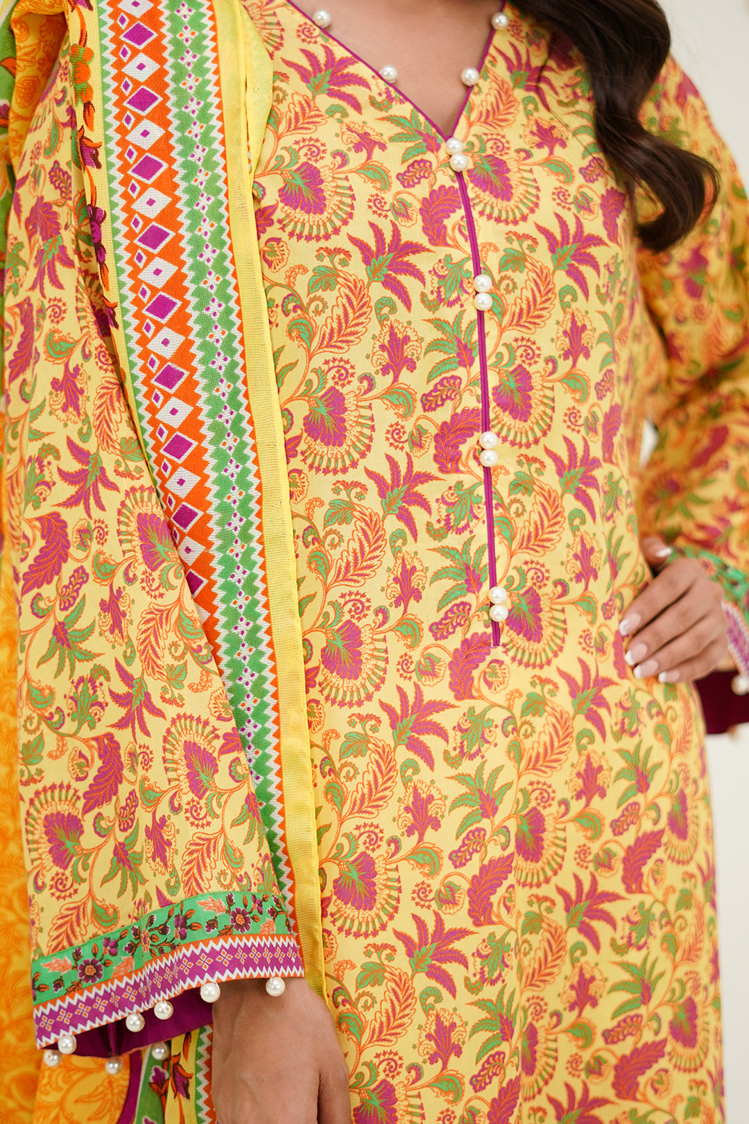 Zellbury | Unstitched 2 Piece Lawn | Shirt Dupatta - 1300 - House Of Hania