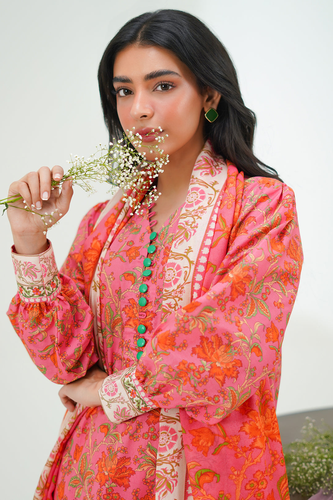 Zellbury | Unstitched 2 Piece Lawn | Shirt Dupatta - 1301 - House Of Hania