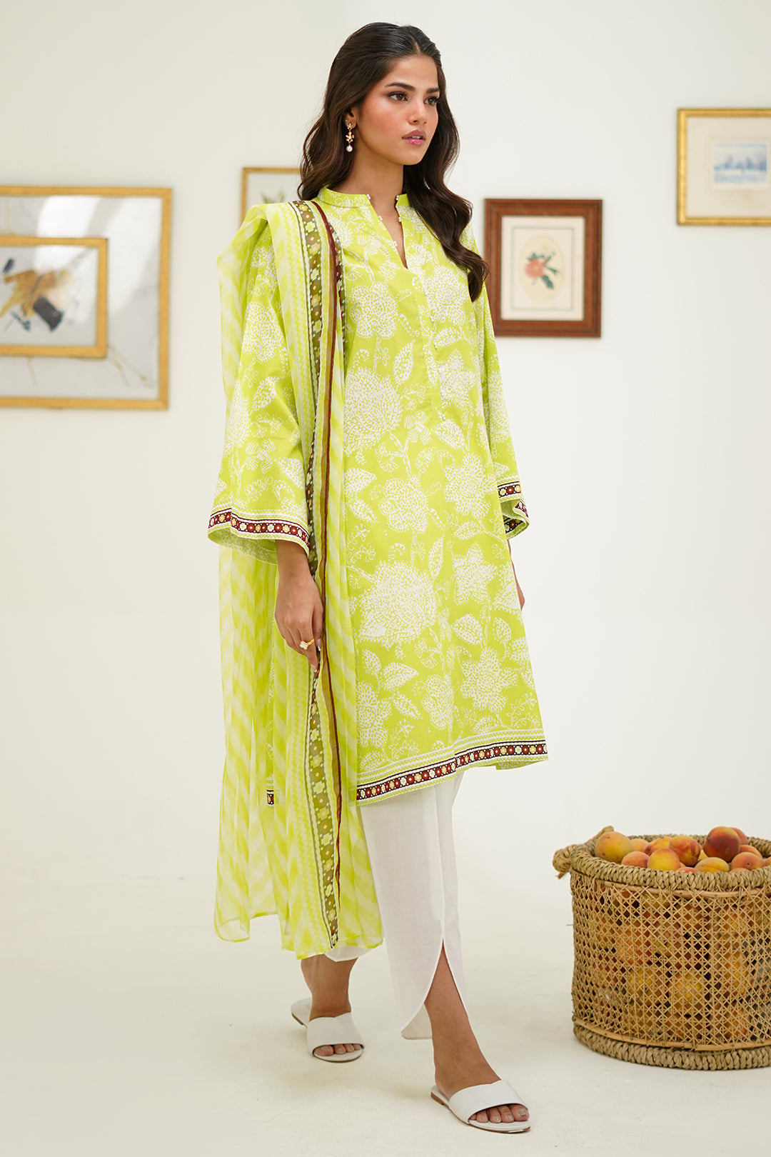 Zellbury | Unstitched 2 Piece Lawn | Shirt Dupatta - 1388 - House Of Hania