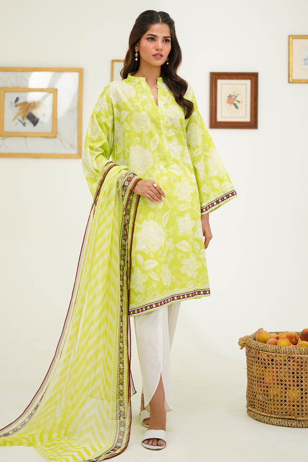 Zellbury | Unstitched 2 Piece Lawn | Shirt Dupatta - 1388 - House Of Hania