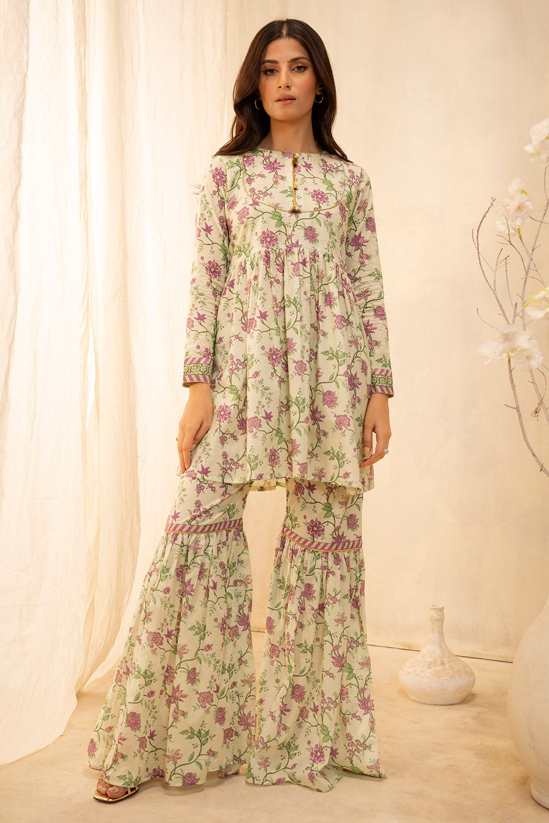 Zellbury | Unstitched 2 Piece Lawn | Shirt Shalwar - 0012 - House Of Hania