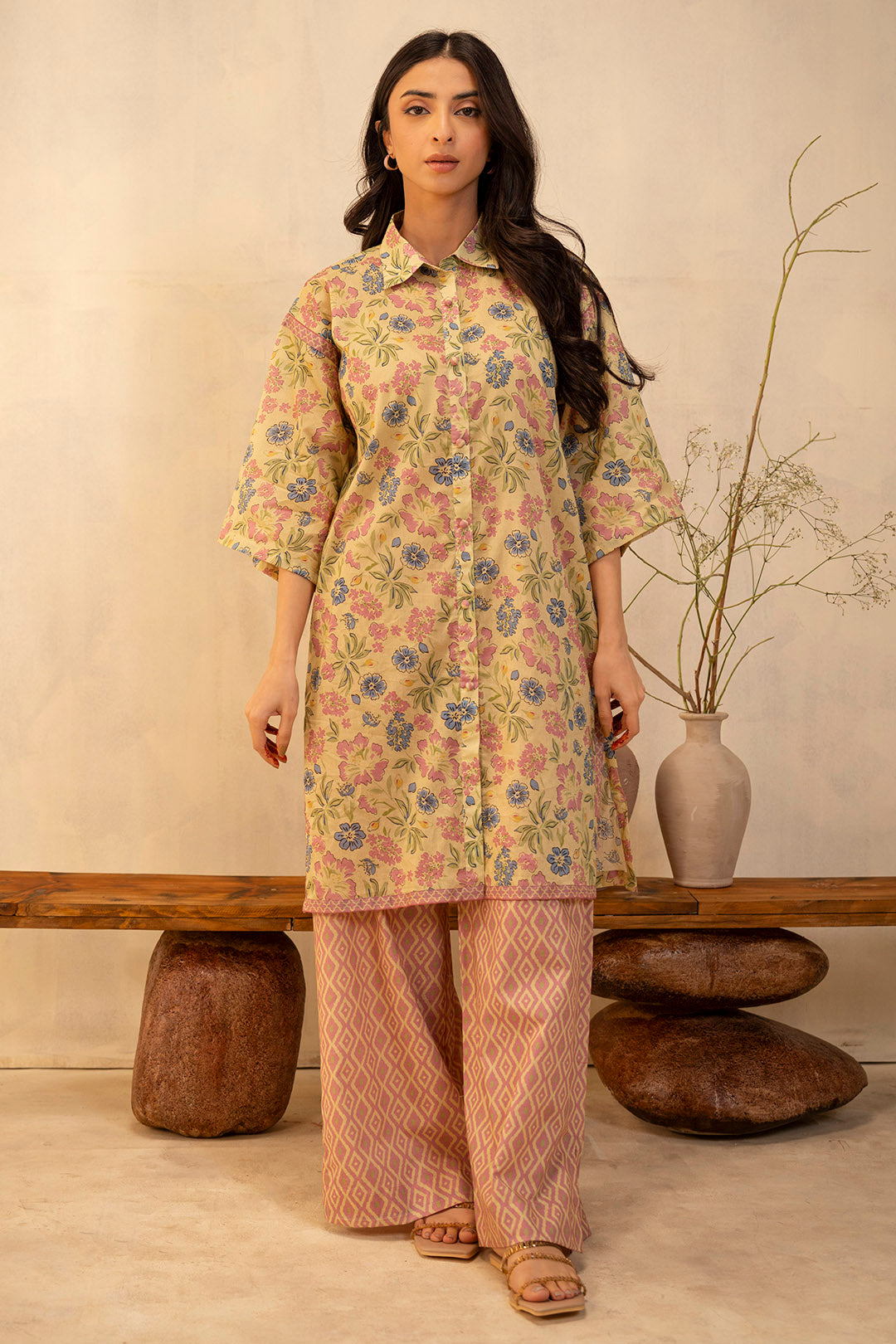 Zellbury | Unstitched 2 Piece Lawn | Shirt Shalwar - 0013 - House Of Hania