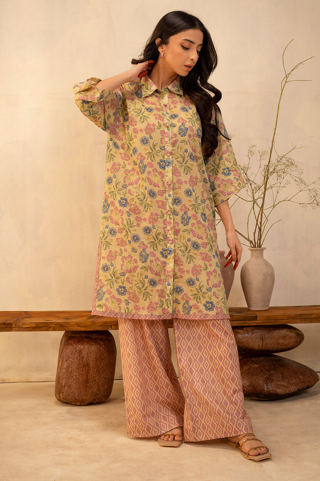 Zellbury | Unstitched 2 Piece Lawn | Shirt Shalwar - 0013 - House Of Hania