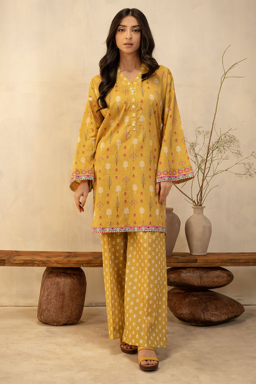 Zellbury | Unstitched 2 Piece Lawn | Shirt Shalwar - 0019 - House Of Hania