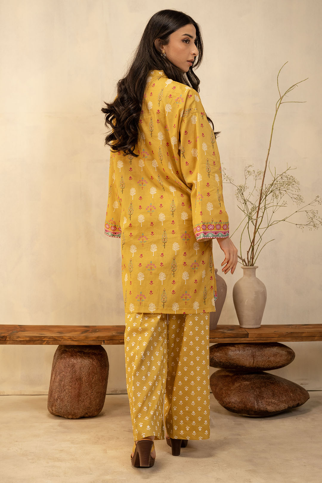 Zellbury | Unstitched 2 Piece Lawn | Shirt Shalwar - 0019 - House Of Hania