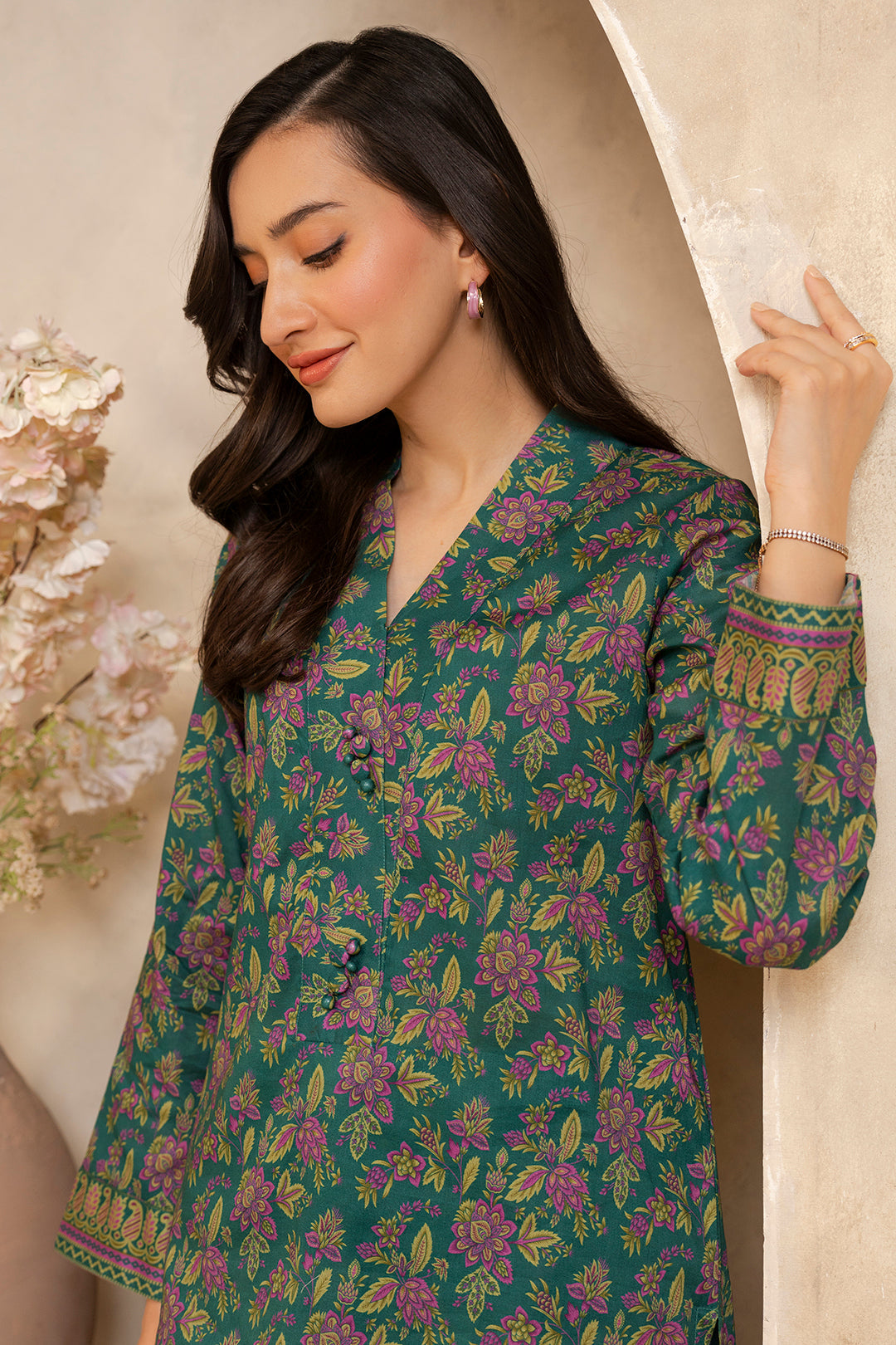 Zellbury | Unstitched 2 Piece Lawn | Shirt Shalwar - 0091 - House Of Hania