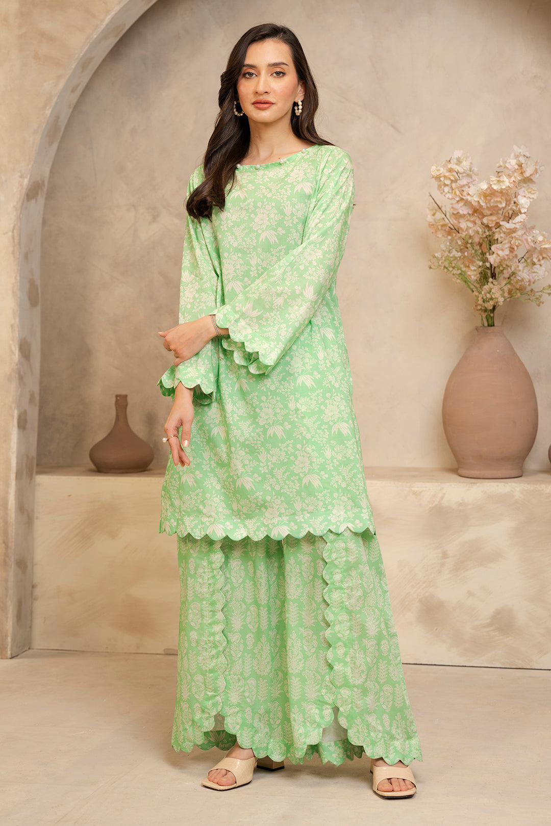 Zellbury | Unstitched 2 Piece Lawn | Shirt Shalwar - 0093 - House Of Hania