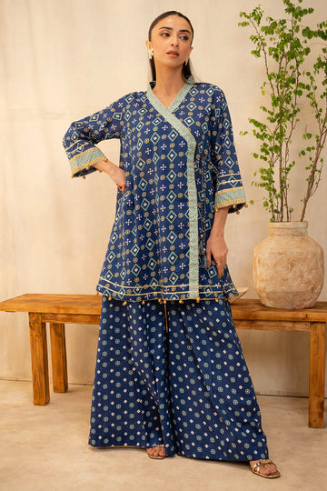Zellbury | Unstitched 2 Piece Lawn | Shirt Shalwar - 0095 - House Of Hania