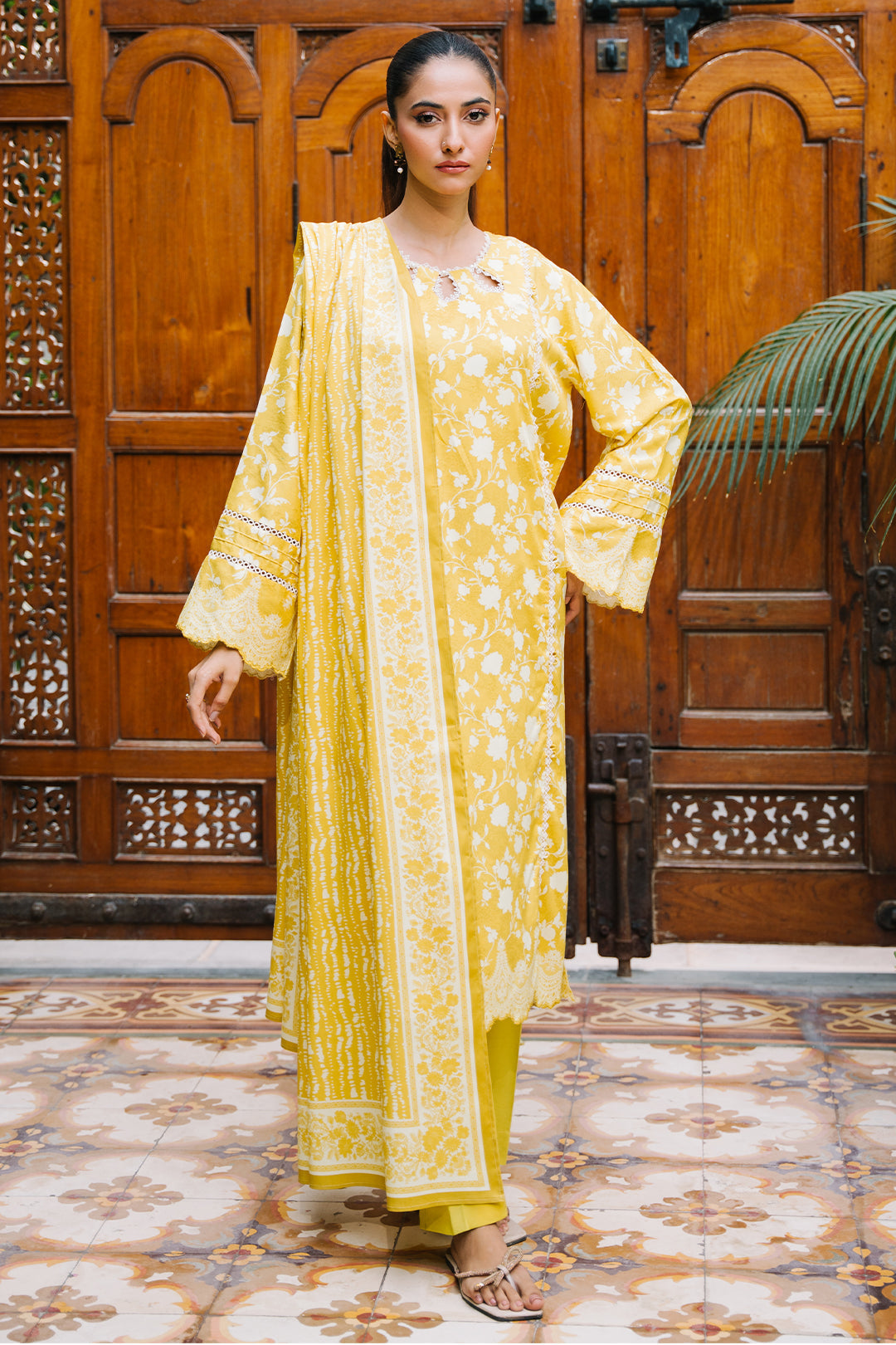 Zellbury | Unstitched 2 Piece Viscose | Shirt Dupatta - 0162 - House Of Hania