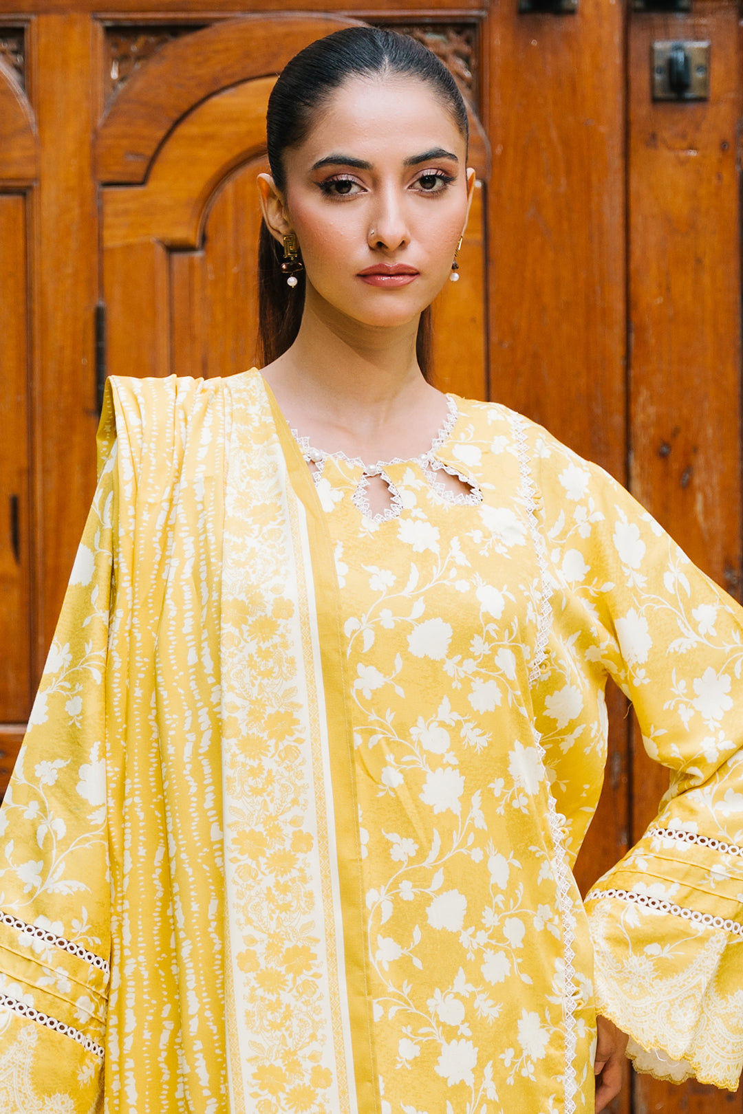 Zellbury | Unstitched 2 Piece Viscose | Shirt Dupatta - 0162 - House Of Hania