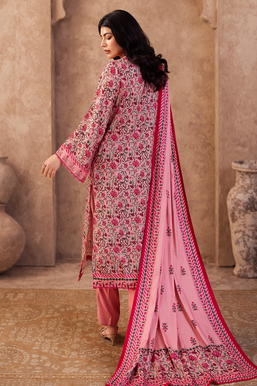 Zellbury | Unstitched 2 Piece Viscose | Shirt Dupatta - 0253 - House Of Hania