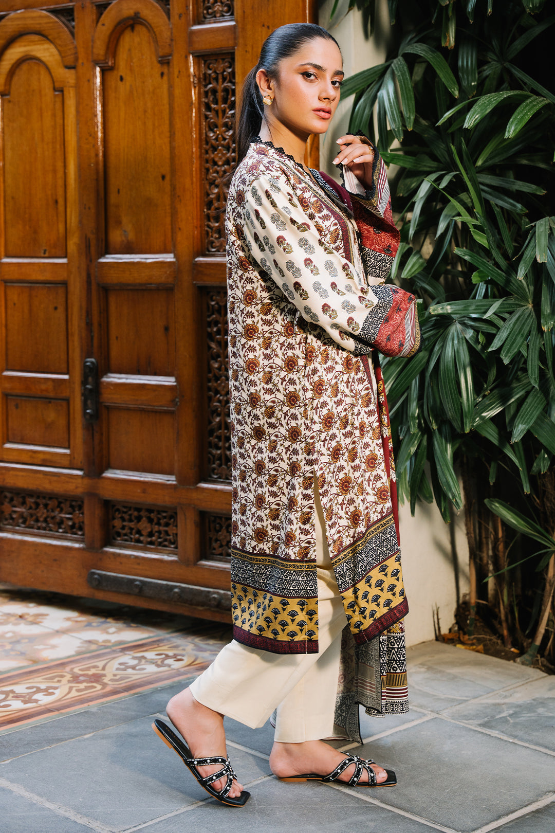 Zellbury | Unstitched 2 Piece Viscose | Shirt Dupatta - 0254 - House Of Hania