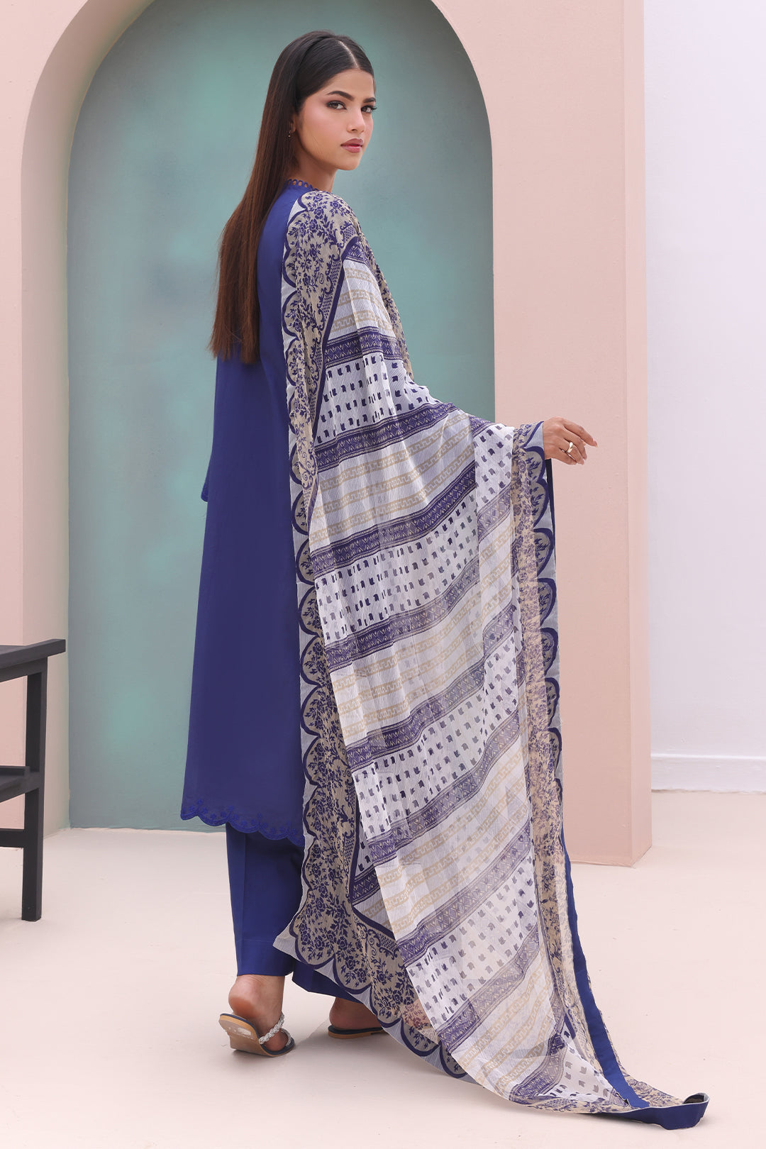 Zellbury | Unstitched 3 Piece Cambric | Embroidered Shirt Dupatta - 0604 - House Of Hania