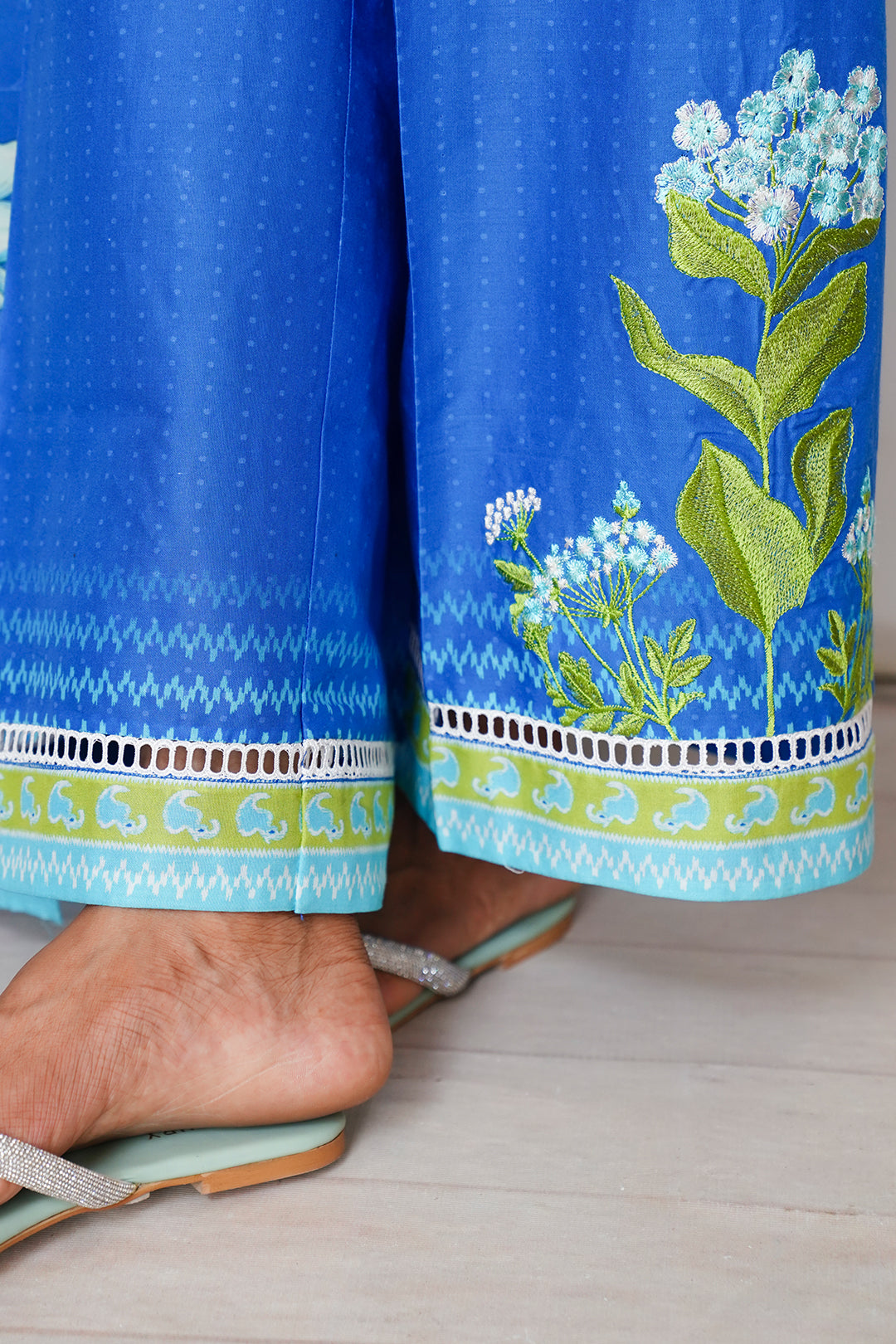 Zellbury | Unstitched 3 Piece Cambric | Embroidered Shirt Shalwar Dupatta - 0065 - House Of Hania