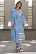 Zellbury | Unstitched 3 Piece Cambric | Embroidered Shirt Shalwar Dupatta - 0068 - House Of Hania