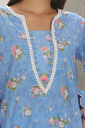 Zellbury | Unstitched 3 Piece Cambric | Embroidered Shirt Shalwar Dupatta - 0068 - House Of Hania