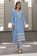 Zellbury | Unstitched 3 Piece Cambric | Embroidered Shirt Shalwar Dupatta - 0068 - House Of Hania