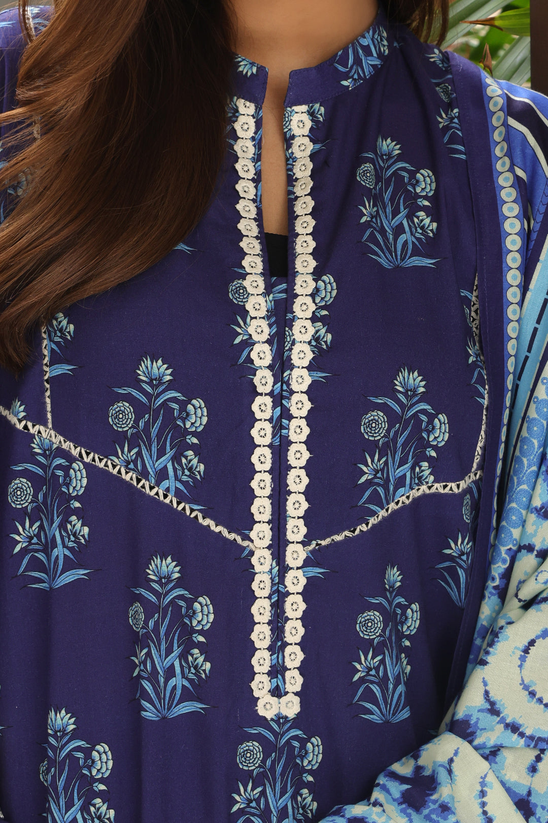 Zellbury | Unstitched 3 Piece Cambric | Embroidered Shirt Shalwar Dupatta - 0072 - House Of Hania