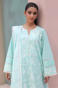 Zellbury | Unstitched 3 Piece Cambric | Embroidered Shirt Shalwar Dupatta - 0073 - House Of Hania