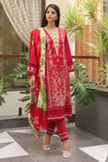 Zellbury | Unstitched 3 Piece Cambric | Embroidered Shirt Shalwar Dupatta - 0074 - House Of Hania
