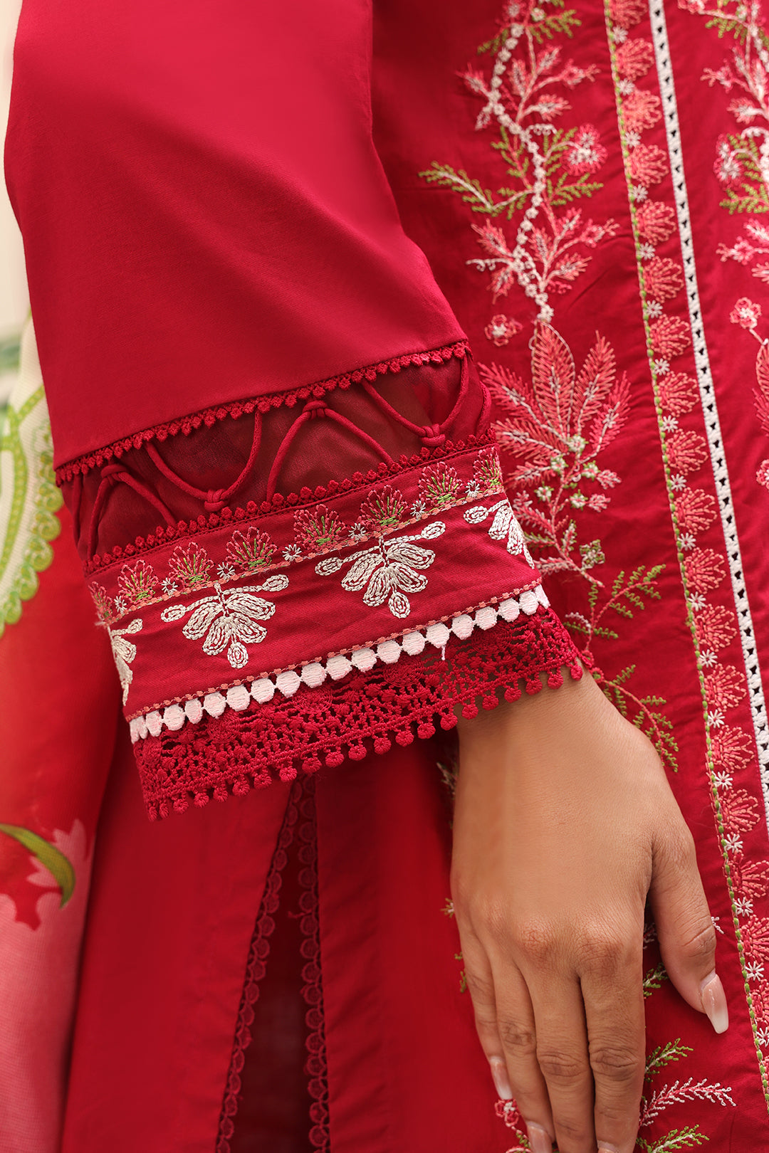 Zellbury | Unstitched 3 Piece Cambric | Embroidered Shirt Shalwar Dupatta - 0074 - House Of Hania