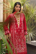 Zellbury | Unstitched 3 Piece Cambric | Embroidered Shirt Shalwar Dupatta - 0074 - House Of Hania