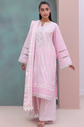Zellbury | Unstitched 3 Piece Cambric | Embroidered Shirt Shalwar Dupatta - 0147 - House Of Hania
