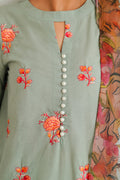 Zellbury | Unstitched 3 Piece Cambric | Embroidered Shirt Shalwar Dupatta - 0149 - House Of Hania