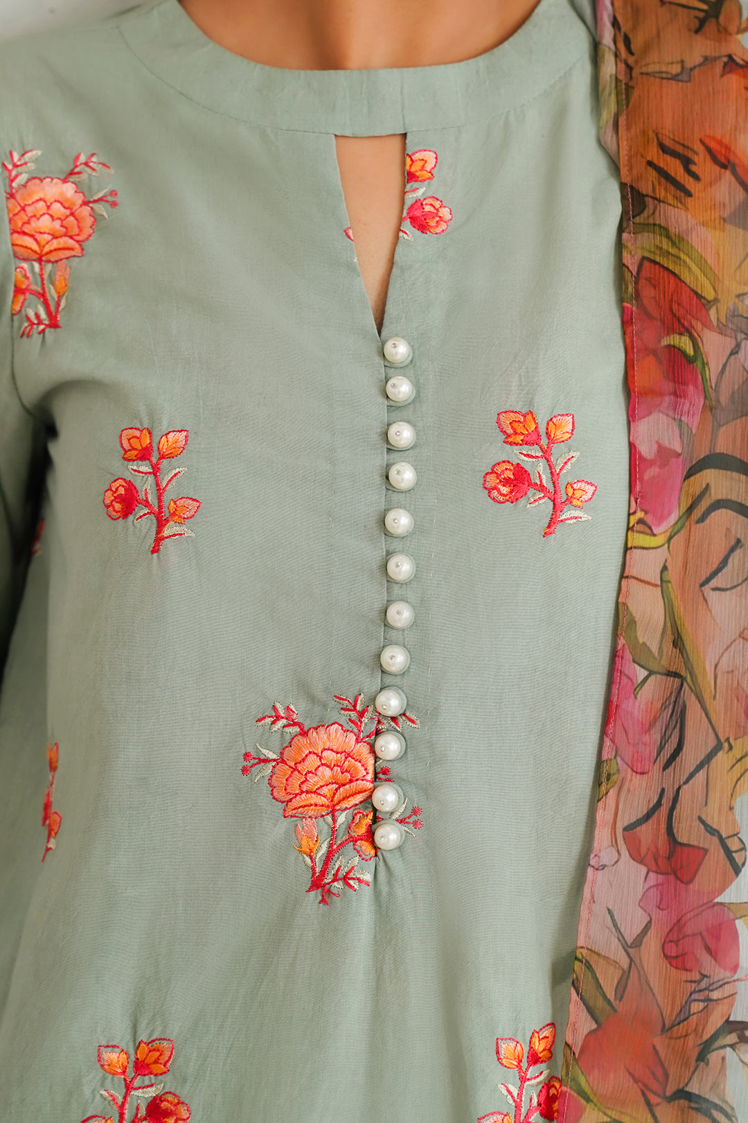 Zellbury | Unstitched 3 Piece Cambric | Embroidered Shirt Shalwar Dupatta - 0149 - House Of Hania