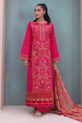 Zellbury | Unstitched 3 Piece Cambric | Embroidered Shirt Shalwar Dupatta - 0151 - House Of Hania