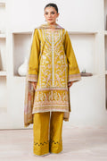 Zellbury | Unstitched 3 Piece Cambric | Embroidered Shirt Shalwar Dupatta - 0156 - House Of Hania