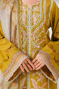 Zellbury | Unstitched 3 Piece Cambric | Embroidered Shirt Shalwar Dupatta - 0156 - House Of Hania