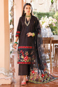 Zellbury | Unstitched 3 Piece Cambric | Embroidered Shirt Shalwar Dupatta - 0283 - House Of Hania