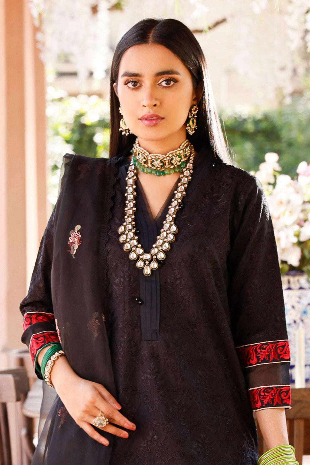 Zellbury | Unstitched 3 Piece Cambric | Embroidered Shirt Shalwar Dupatta - 0283 - House Of Hania