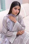 Zellbury | Unstitched 3 Piece Cambric | Embroidered Shirt Shalwar Dupatta - 0601 - House Of Hania