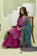 Zellbury | Unstitched 3 Piece Cambric | Embroidered Shirt Shalwar Dupatta - 1269 - House Of Hania
