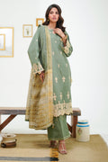 Zellbury | Unstitched 3 Piece Cambric | Embroidered Shirt Shalwar Dupatta - 1284 - House Of Hania