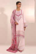 Zellbury | Unstitched 3 Piece Cambric | Embroidered Shirt Shalwar Dupatta - 1543 - House Of Hania