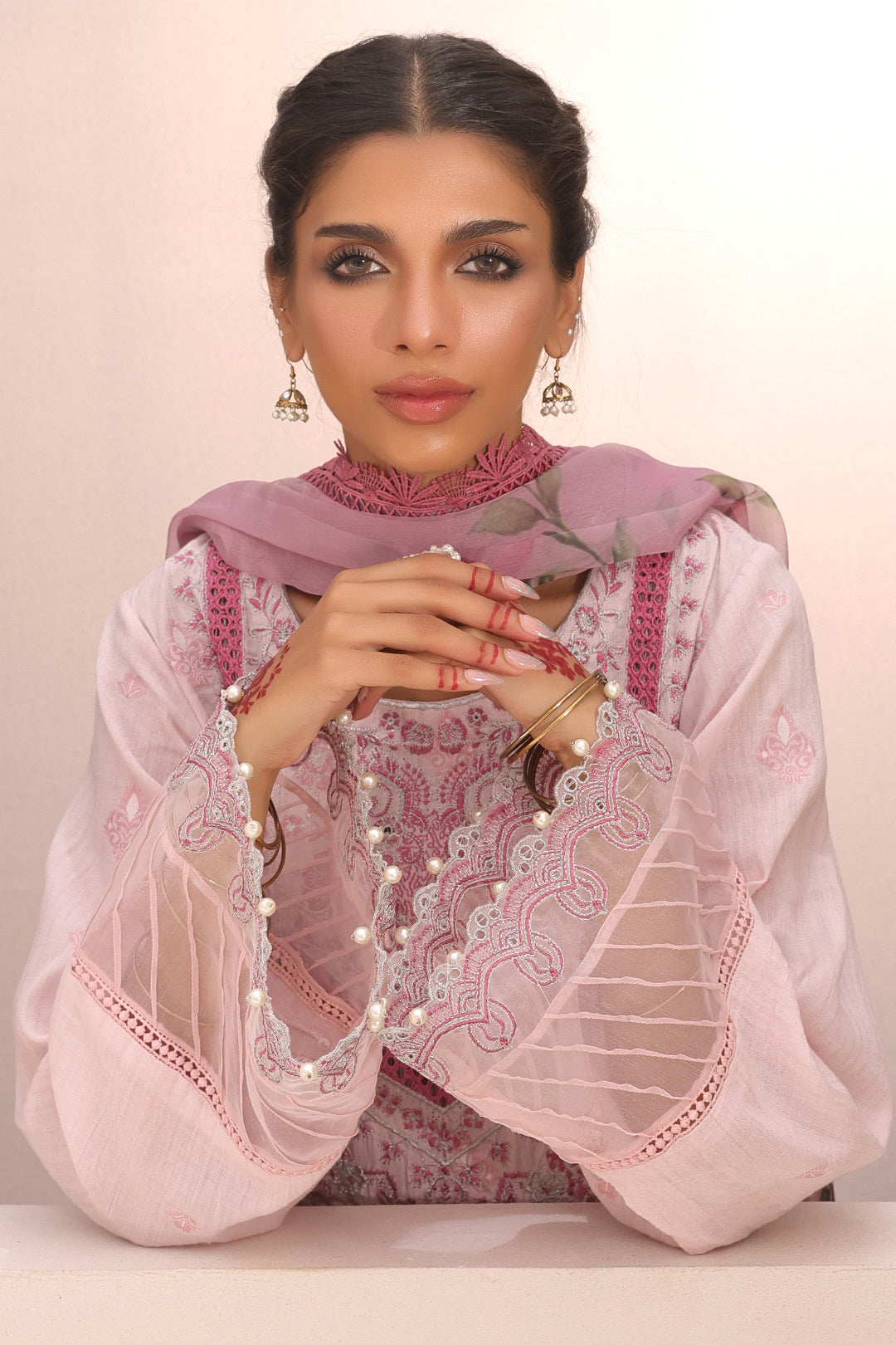 Zellbury | Unstitched 3 Piece Cambric | Embroidered Shirt Shalwar Dupatta - 1543 - House Of Hania