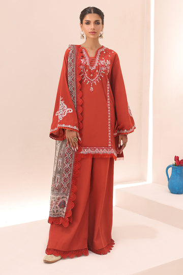 Zellbury | Unstitched 3 Piece Cambric | Embroidered Shirt Shalwar Dupatta - 1544 - House Of Hania