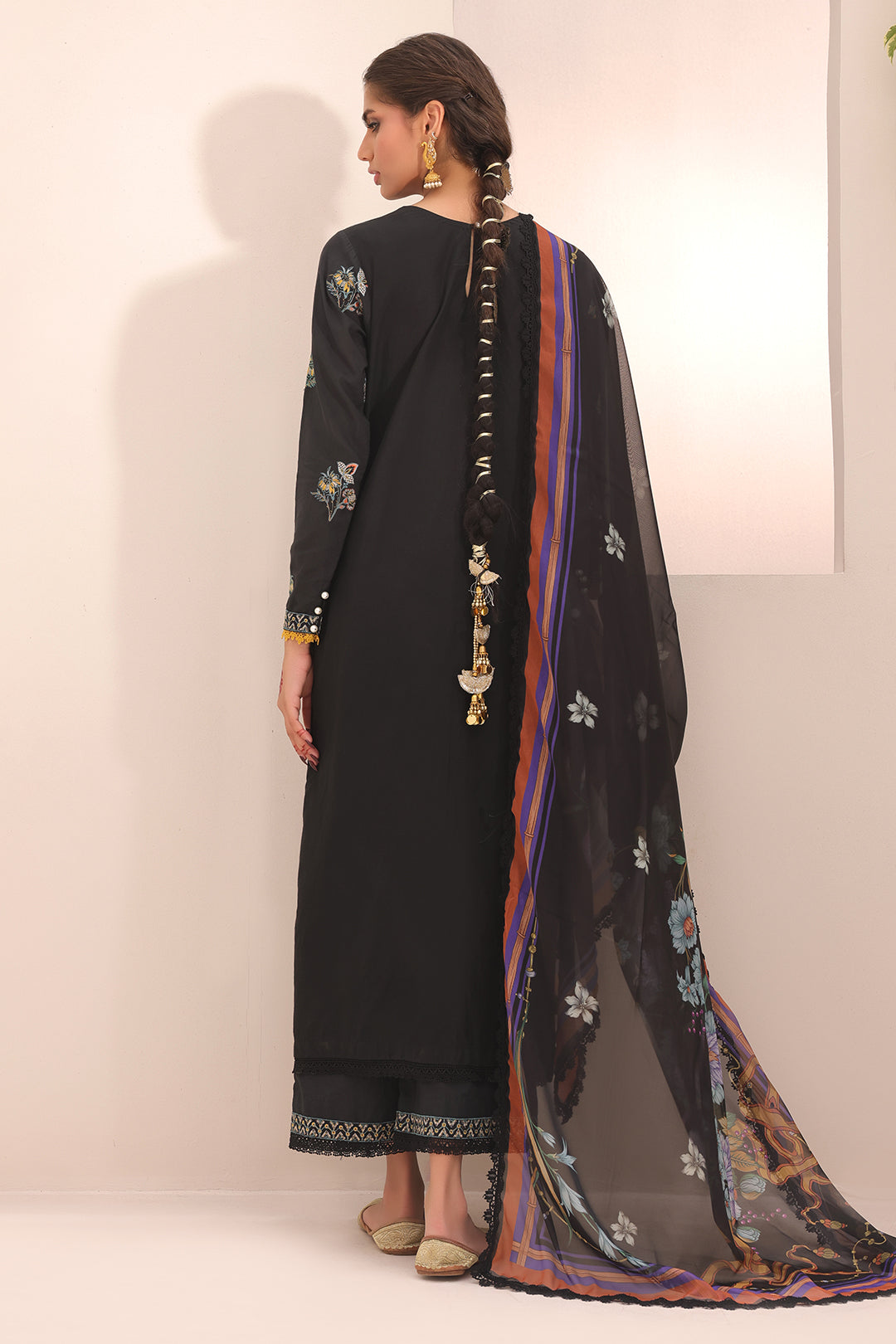Zellbury | Unstitched 3 Piece Cambric | Embroidered Shirt Shalwar Dupatta - 1547 - House Of Hania