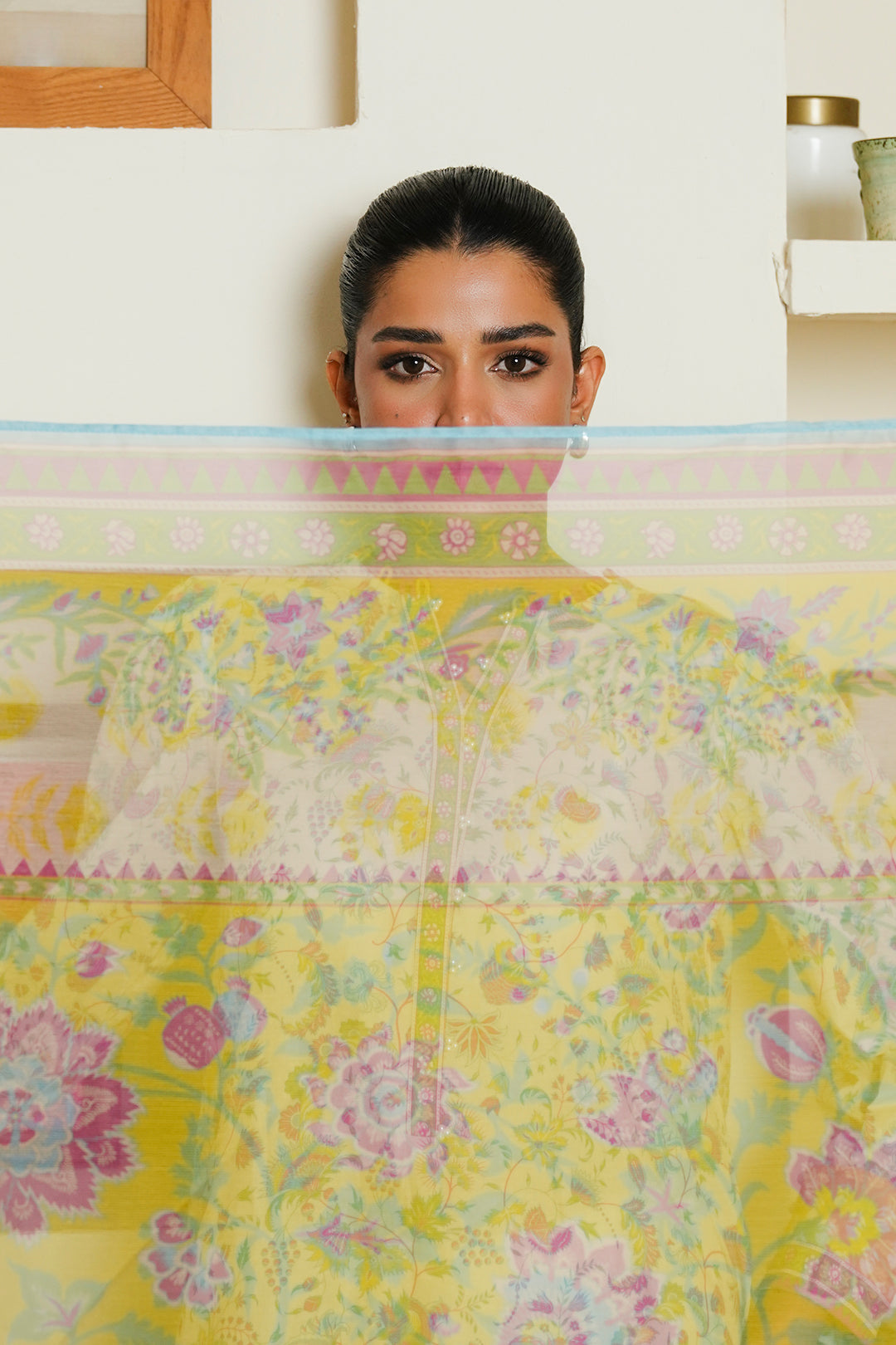 Zellbury | Unstitched 3 Piece Cambric | Shirt Shalwar Dupatta - 0032 - House Of Hania