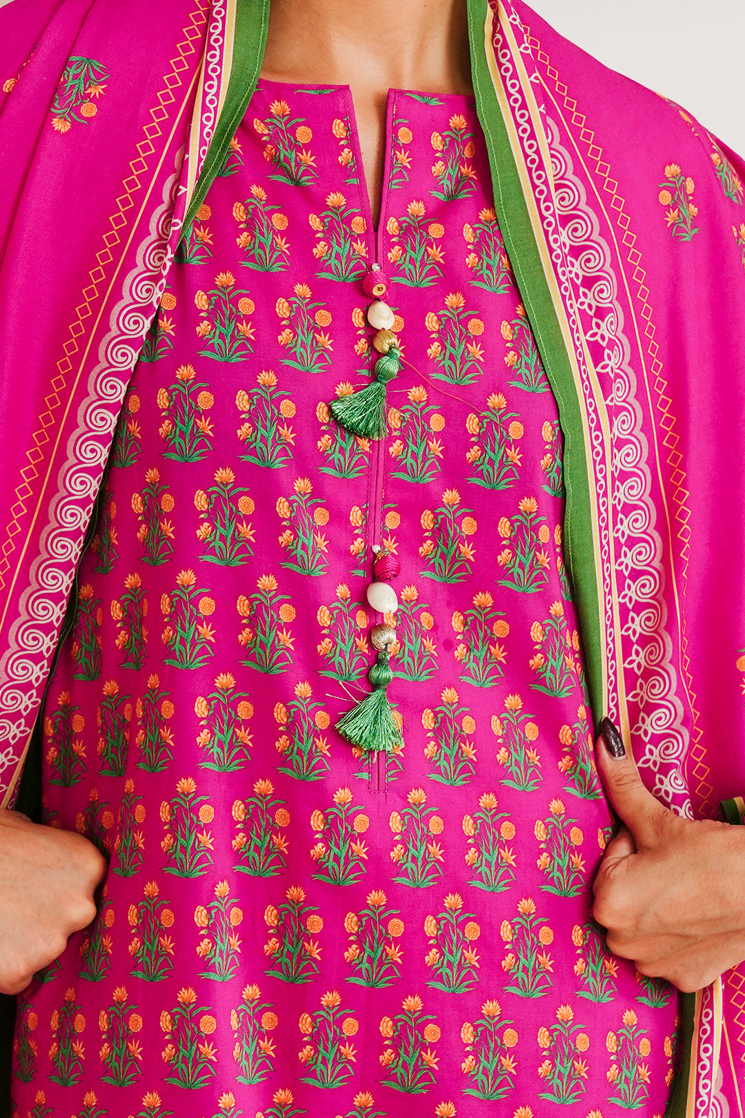 Zellbury | Unstitched 3 Piece Cambric | Shirt Shalwar Dupatta - 0037 - House Of Hania