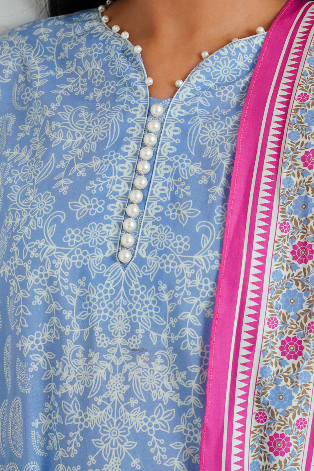 Zellbury | Unstitched 3 Piece Cambric | Shirt Shalwar Dupatta - 0039 - House Of Hania
