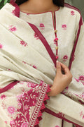Zellbury | Unstitched 3 Piece Cambric | Shirt Shalwar Dupatta - 0040 - House Of Hania