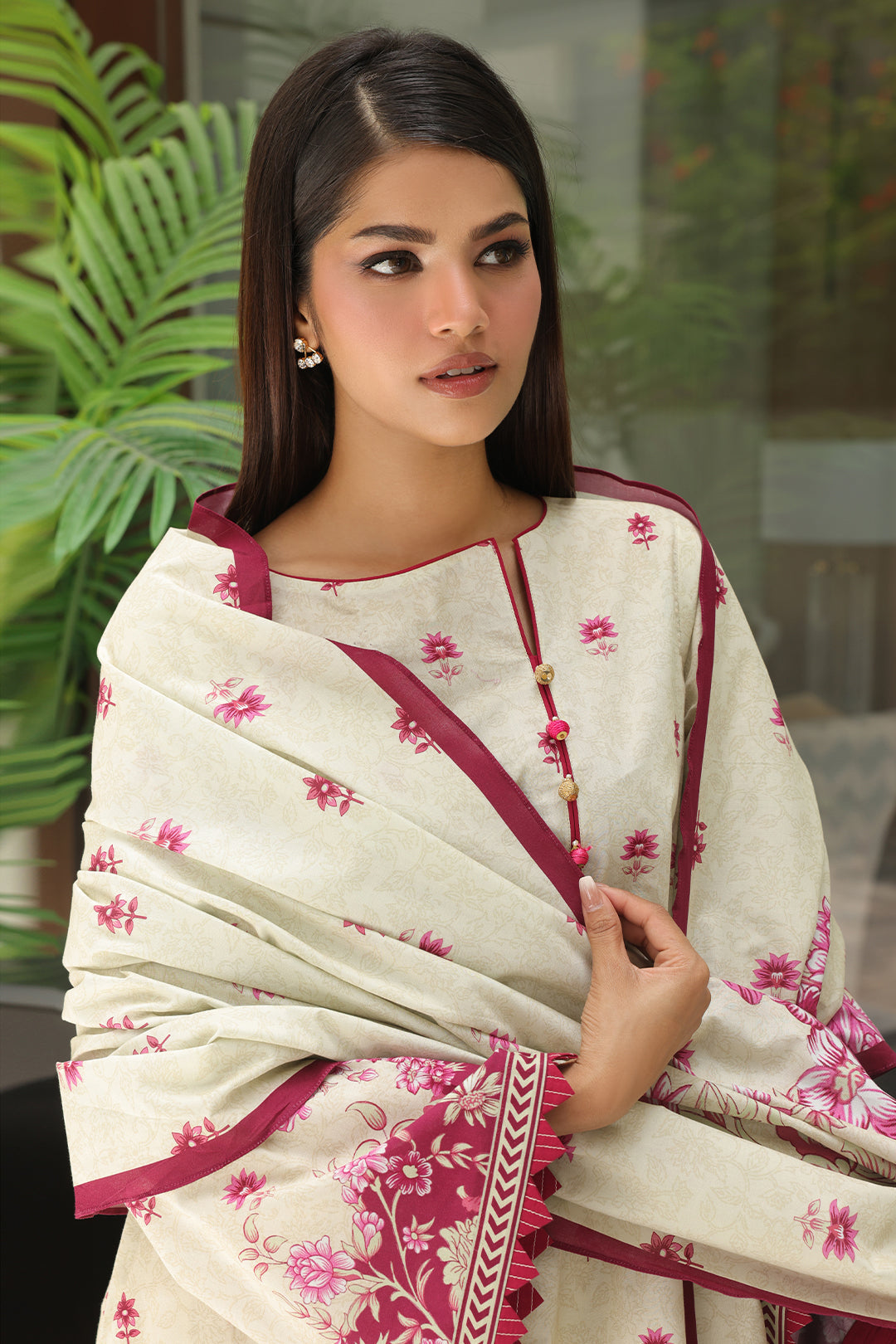 Zellbury | Unstitched 3 Piece Cambric | Shirt Shalwar Dupatta - 0040 - House Of Hania